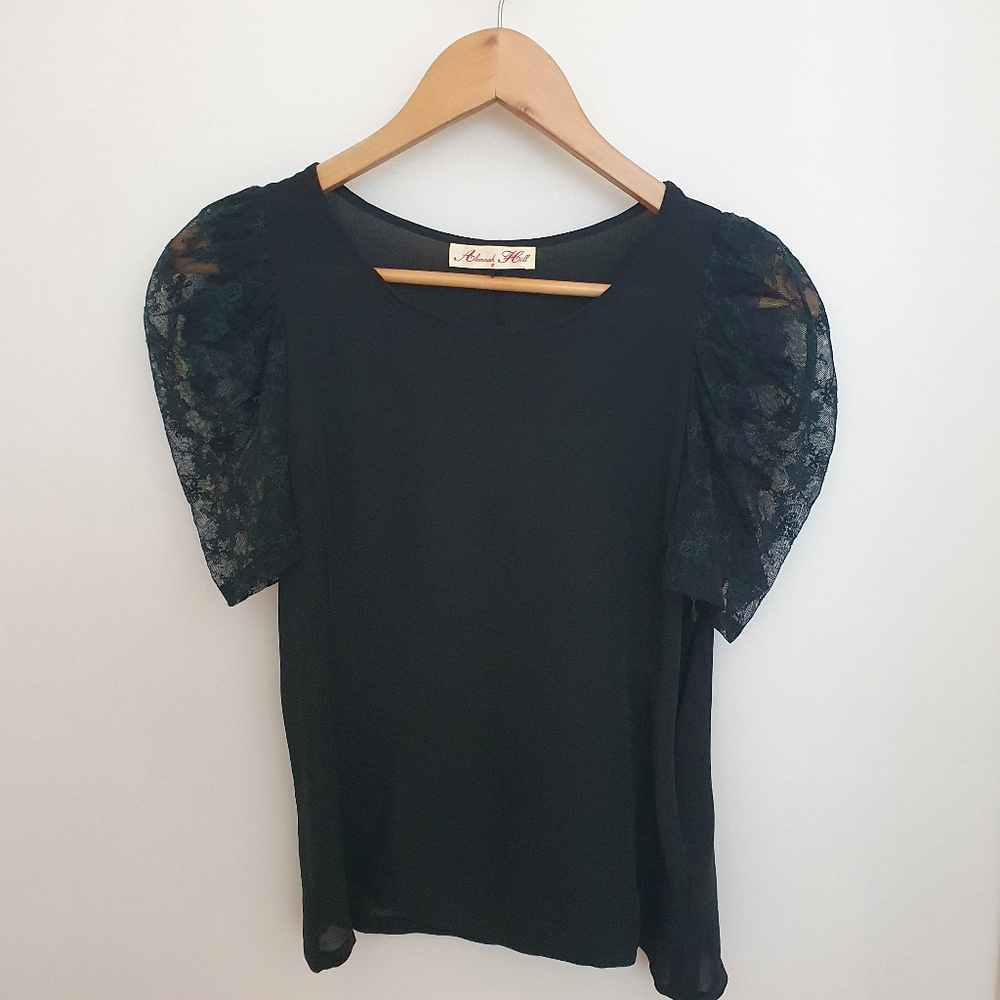 Alannah Hill Black Blouse Size 8 - Picture 1 of 8